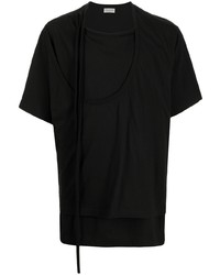 Yohji Yamamoto Layered Effect Short Sleeve T Shirt