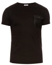 Tomas Maier Leatherette Patch Cotton T Shirt