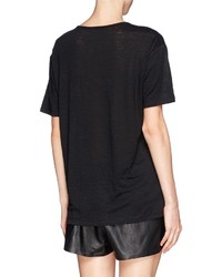 Nobrand Linen Silk Jersey Oversized T Shirt