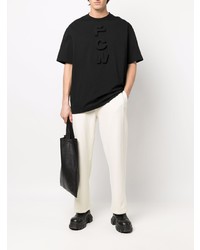 Feng Chen Wang Logo Embossed Cotton T Shirt