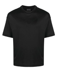 Emporio Armani Logo Embossed Cotton T Shirt