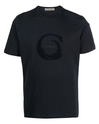 Corneliani Logo Embossed Cotton T Shirt