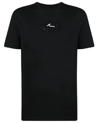 Paul & Shark Logo Embroidered Cotton T Shirt