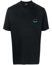 PS Paul Smith Logo Embroidered Cotton T Shirt