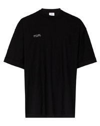 Vetements Logo Embroidered Exposed Seam T Shirt