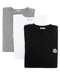 Moncler Logo Patch Cotton Jersey T Shirt