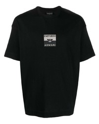 Emporio Armani Logo Patch Cotton T Shirt