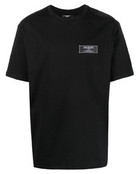 Balmain Logo Patch Cotton T Shirt