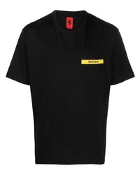Ferrari Logo Patch Cotton T Shirt