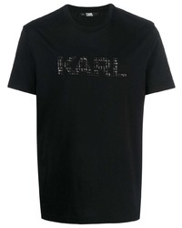 Karl Lagerfeld Logo Patch Organic Cotton T Shirt