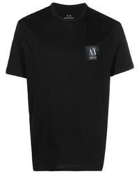 Armani Exchange Logo Patch Short Sleeve Cotton T Shirt