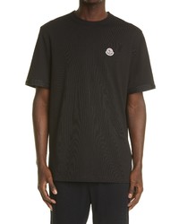 Moncler Logo Patch Taped Sleeve Cotton T Shirt