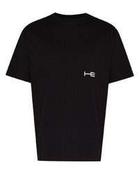 Heliot Emil Logo Print Cotton T Shirt