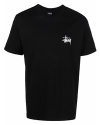 Stussy Logo Print Cotton T Shirt