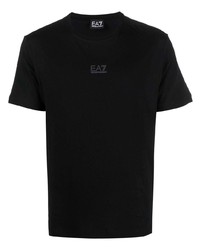 Ea7 Emporio Armani Logo Print Cotton T Shirt