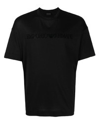Emporio Armani Logo Print Cotton T Shirt