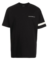 Emporio Armani Logo Print Drop Shoulder T Shirt