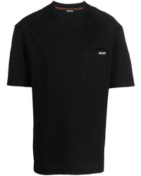 Zegna Logo Print Pocket T Shirt