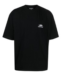 Balenciaga Logo Print Round Neck T Shirt
