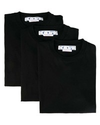 Off-White Logo Print Short Sleeve T Shirt Tripack