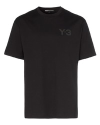 Y-3 Logo Print Short Sleeved Cotton T Shirt