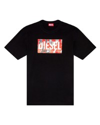 Diesel Logo Stamp Crew Neck T Shirt