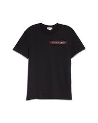 Alexander McQueen Logo Tape Cotton T Shirt