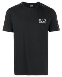 Ea7 Emporio Armani Logo Trim T Shirt