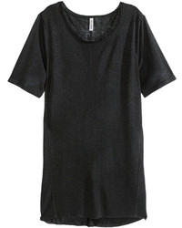 H&M Long T Shirt Black Ladies