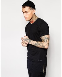 Religion Longline T Shirt With Side Zips