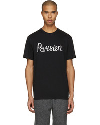 MAISON KITSUNÉ Maison Kitsun Black Parisien T Shirt