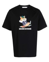 MAISON KITSUNÉ Maison Kitsune Dressed Fox Easy Tee Shirt Black