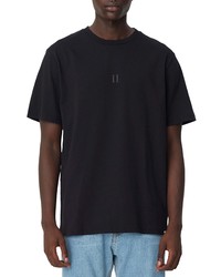 LES DEUX Mini Encore Organic Cotton Crewneck T Shirt In Black At Nordstrom