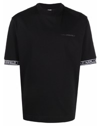 Karl Lagerfeld Mock Neck Logo T Shirt