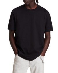 AllSaints Naden Short Sleeve Cotton T Shirt In Jet Black At Nordstrom