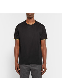 Calvin Klein Collection Nasan Contrast Tipped Mercerised Cotton Jersey T Shirt