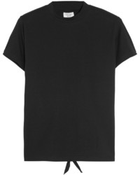 Vetements Open Back Stretch Cotton Jersey T Shirt Black