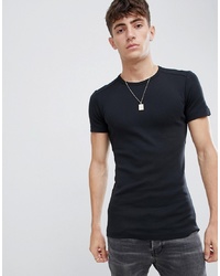 Esprit Organic Cotton Muscle Fit Ribbed T Shirt