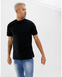 Pull&Bear Organic Cotton T Shirt In Black