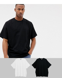 ASOS DESIGN Oversized Fit T Shirt With Crew Neck 2 Pack Save