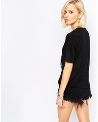 Religion Oversized T Shirt With Tassels