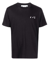 Off-White Ow Logo Print Slim Cut T Shirt