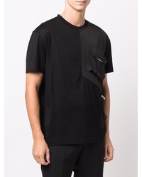 Les Hommes Panelled Jersey T Shirt