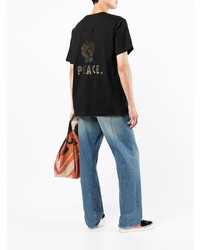 Izzue Peace Sign Motif T Shirt