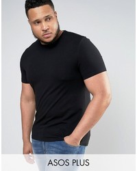 Asos Plus Muscle T Shirt With Crew Neck In Black