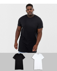 ASOS DESIGN Plus Super Longline T Shirt 2 Pack Save