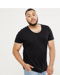 ASOS DESIGN Plus T Shirt With Scoop Neck In Black