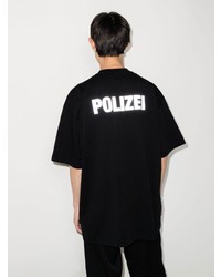 Vetements Polizei Slogan Print T Shirt