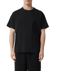 Burberry Princeton Oversize Cotton T Shirt In Black At Nordstrom