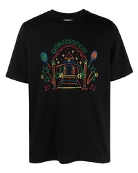 Casablanca Rainbow Crayon Temple Organic Cotton T Shirt